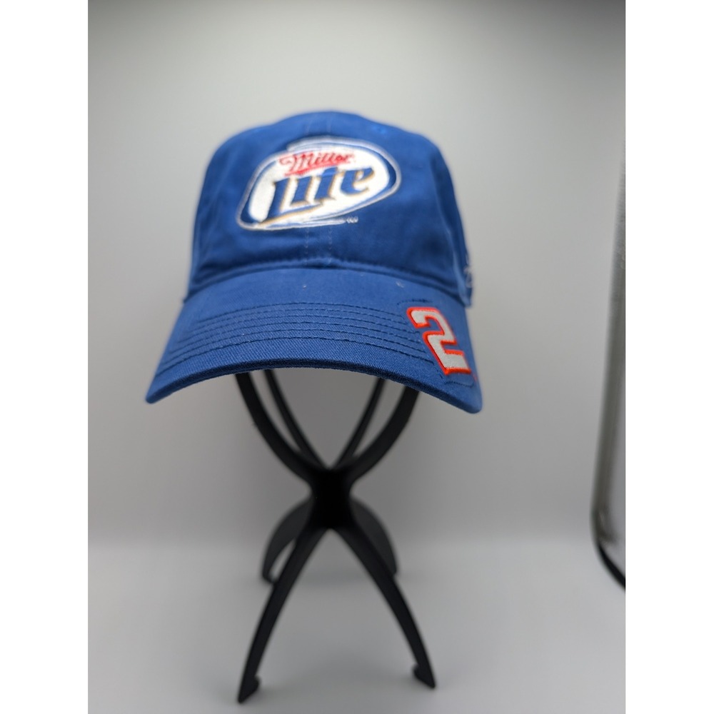Chase Authentics NASCAR Penske Racing Miller Lite Rusty Wallace Blue Hat Cap #2